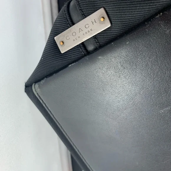 Authentic RARE Vintage COACH Nylon/Twill Black Handbag Satchel #7417 - Picture 3 of 9